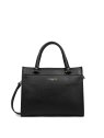 Lancaster 470-63 - CUIR DE VACHETTE - NOIR sac porté main s foulonné double lancaster sacs-a-mains