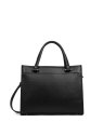 Lancaster 470-63 - CUIR DE VACHETTE - NOIR sac porté main s foulonné double lancaster sacs-a-mains