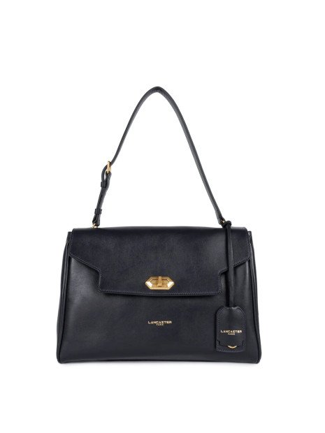 Lancaster 531-072 - CUIR DE VACHETTE - BLE grand sac cabas porté épaule donna grace lancaster sac-rabat