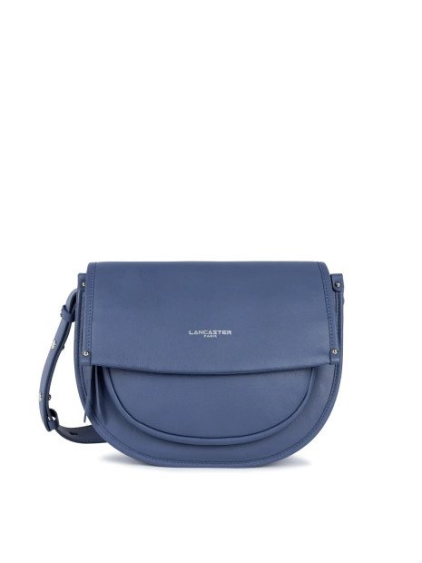 Lancaster 576-002 - CUIR DE VACHETTE - BLE sac bandoulière rabat soft selma lancaster sac-porte-travers