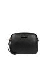 Lancaster 529-71 - CUIR DE VACHETTE - NOIR sac bandoulière trotteur 2 zips dune lancaster sac-porte-travers