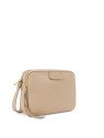 Lancaster 529-71 - CUIR DE VACHETTE - BEIG sac bandoulière trotteur 2 zips dune lancaster sac-porte-travers