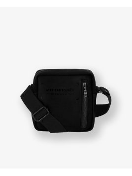 Les Ateliers Foures R125 - COTON ET CUIR - NOIR petite sacoche aristote des ateliers fourès poch.h.zip