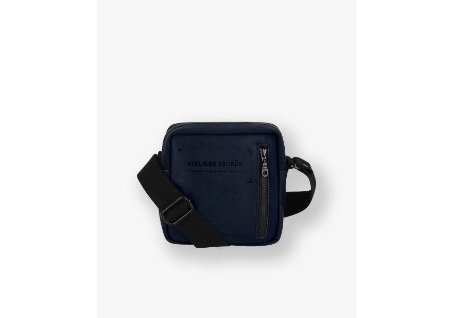 Les Ateliers Foures R125 - COTON ET CUIR - NUIT petite sacoche aristote des ateliers fourès poch.h.zip