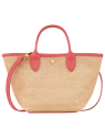 Longchamp 10307HGK - TOILE EFFET PAILLE/CU le panier pliage porté travers xs sacs-a-mains