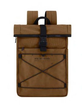 Les Ateliers Foures R475 - COTON ET CUIR - DESERT sac à dos aristote des ateliers fourès Maroquinerie