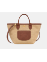 Longchamp 10307HGK - TOILE EFFET PAILLE/CU le panier pliage porté travers xs sacs-a-mains