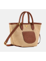 Longchamp 10307HGK - TOILE EFFET PAILLE/CU le panier pliage porté travers xs sacs-a-mains