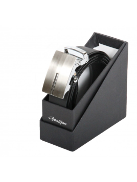 Gerard Henon C0609 - CUIR DE VACHETTE - NOIR ceinture boucle cran Ceinture homme