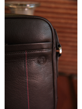 Serge Blanco VAN13009 - CUIR DE BOVIN - CHOCO Sac moyen baggy Vancouver