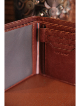 Serge Blanco ANC21052 - CUIR DE BOVIN - COGNA Porte-monnaie/ Porte-billets Anchorage