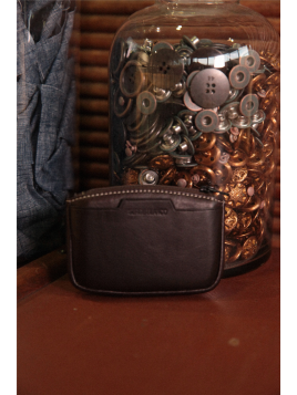 Serge Blanco VAN21071 - CUIR DE BOVIN - CHOCO Porte monnaie - Vancouver