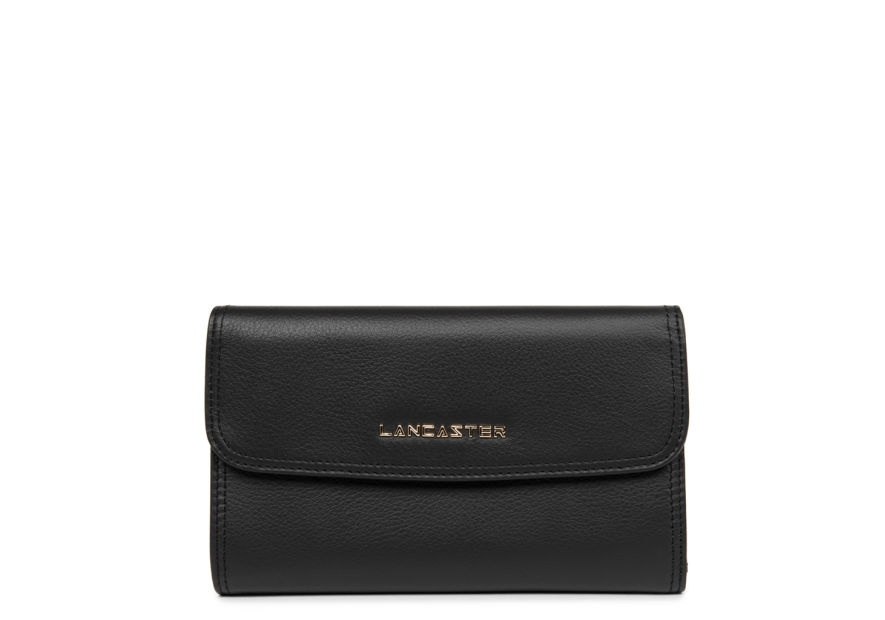 Lancaster 172-18 - CUIR DE VACHETTE - NOIR porte monnaie compagnon mademoiselle ana
