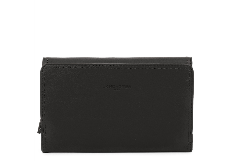 Lancaster 172-18 - CUIR DE VACHETTE - NOIR porte monnaie compagnon mademoiselle ana