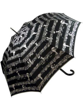 Guy De Jean GDJ-MELODIE - POLYESTER - NOIR guy de jean-melodie-parapluie f canne manuel