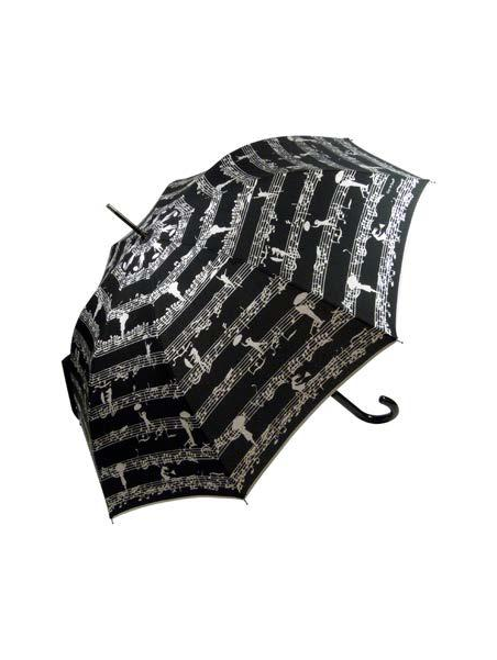 Guy De Jean GDJ-MELODIE - POLYESTER - NOIR guy de jean-melodie-parapluie f canne manuel