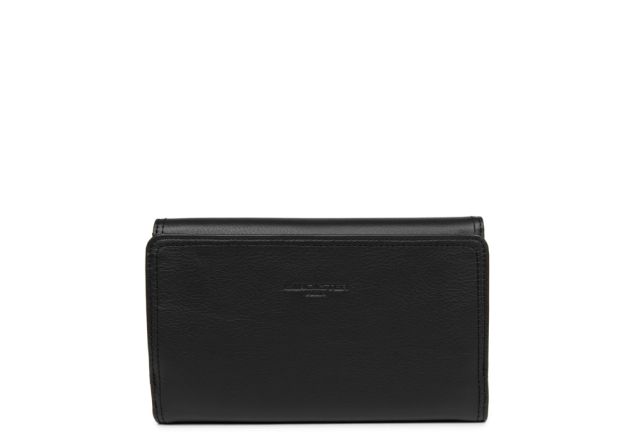 Lancaster 172-18 - CUIR DE VACHETTE - NOIR porte monnaie compagnon mademoiselle ana