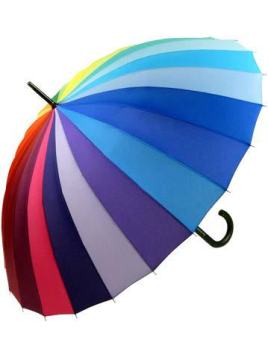 Guy De Jean GDJ ARC EN CIEL - POLYESTER - AR parapluie canne arc en ciel Petite maroquinerie