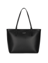 Lancaster 437-08 - CUIR DE VACHETTE - NOIR Constance - Grand Sac Cabas épaule sac-a-main-shopping-toile-ou-cuir