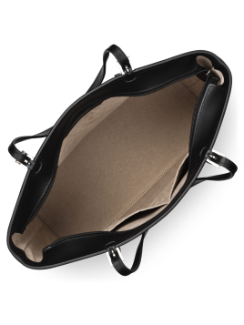 Lancaster 437-08 - CUIR DE VACHETTE - NOIR Constance - Grand Sac Cabas épaule shopping