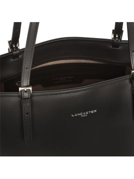 Lancaster 437-08 - CUIR DE VACHETTE - NOIR Constance - Grand Sac Cabas épaule