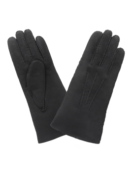 Glove Story 21154CU - AGNEAU VELOURS - NOIR glove story-curly-gants femme