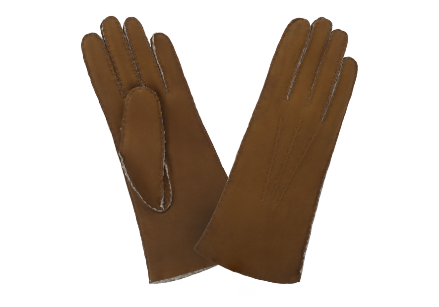 Glove Story 21154CU - AGNEAU VELOURS - CAMEL glove story-curly-gants femme