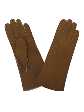 Glove Story 21154CU - AGNEAU VELOURS - CAMEL glove story-curly-gants femme