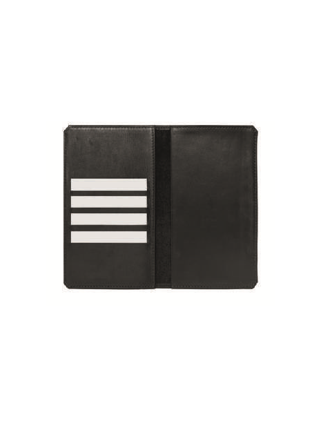 Les Ateliers Foures 9225 - CUIR DE VACHETTE - NOIR porte chéquier avec cartes crédits baroudeur chequier-pf