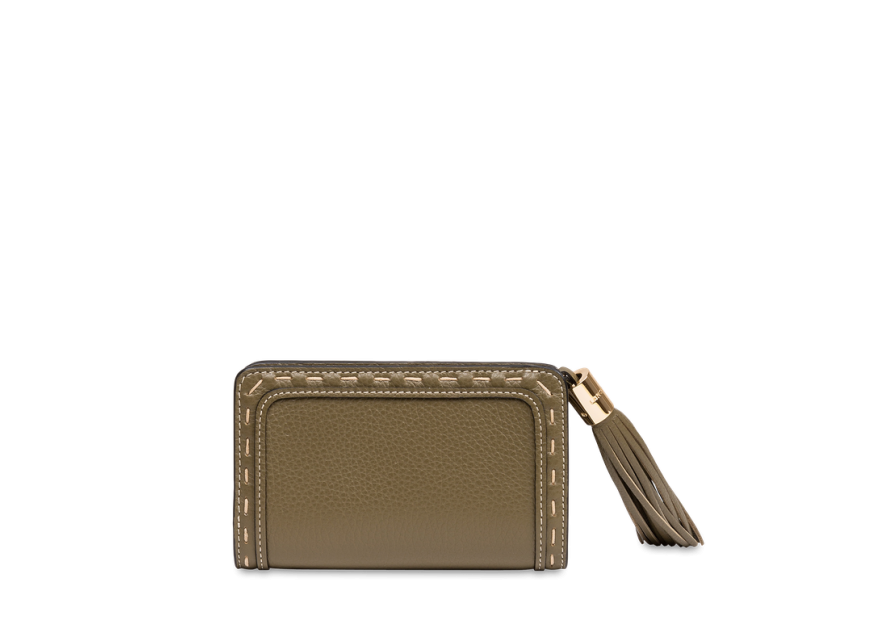 Lancel A11136 - CUIR DE VACHETTE - KAKI Premier Flirt de Lancel - Portefeuille compact