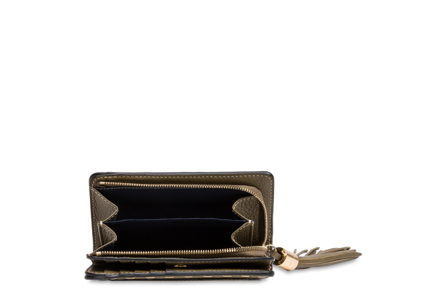 Lancel A11136 - CUIR DE VACHETTE - KAKI Premier Flirt de Lancel - Portefeuille compact