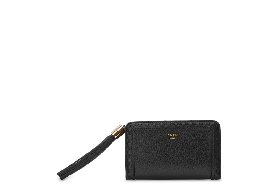 Lancel A11136 - CUIR DE VACHETTE - NOIR Premier Flirt de Lancel - Portefeuille compact