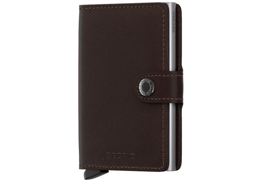 Secrid M - CUIR DE VACHETTE - DARK BROW porte cartes miniwallet original