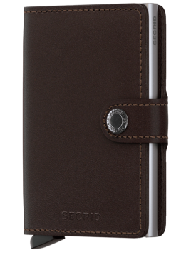 Secrid M - CUIR DE VACHETTE - DARK BROW porte cartes miniwallet original