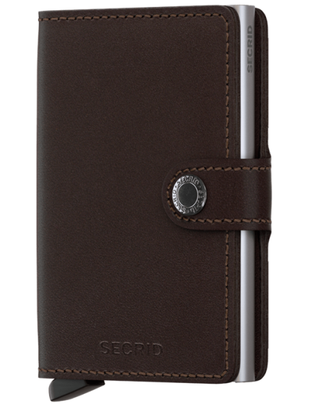 Secrid M - CUIR DE VACHETTE - DARK BROW porte cartes miniwallet original