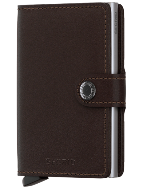 Secrid M - CUIR DE VACHETTE - DARK BROW porte cartes miniwallet original porte-cartes