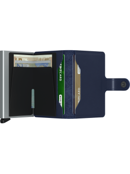 Secrid M - CUIR DE VACHETTE - NAVY porte cartes miniwallet original