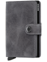 Secrid MV - CUIR DE VACHETTE - GREY/BLA porte cartes mini wallet vintage porte-cartes
