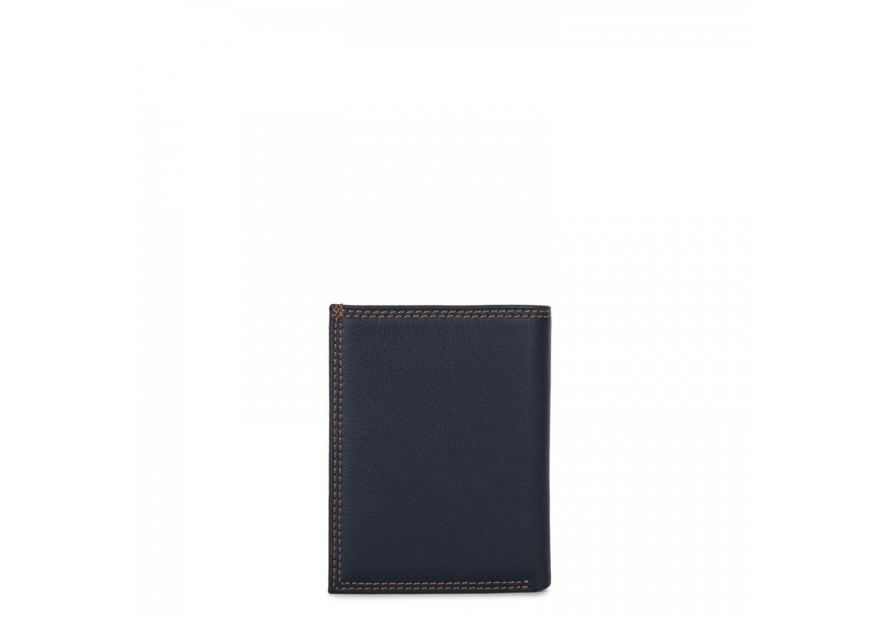 Lancaster 120-12 - CUIR DE VACHETTE - BLEU Soft Vintage Homme - Portefeuille
