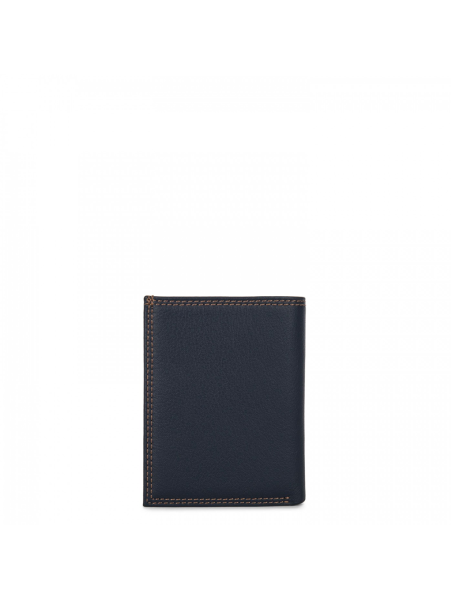 Lancaster 120-12 - CUIR DE VACHETTE - BLEU Soft Vintage Homme - Portefeuille
