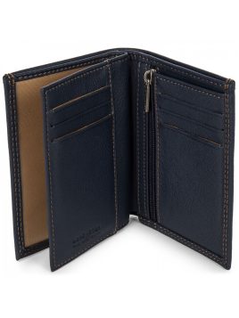 Lancaster 120-12 - CUIR DE VACHETTE - BLEU Soft Vintage Homme - Portefeuille