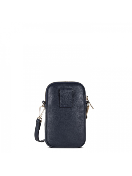 Lancaster 129-28 - CUIR DE VACHETTE - BLEU Dune - Pochette smartphone