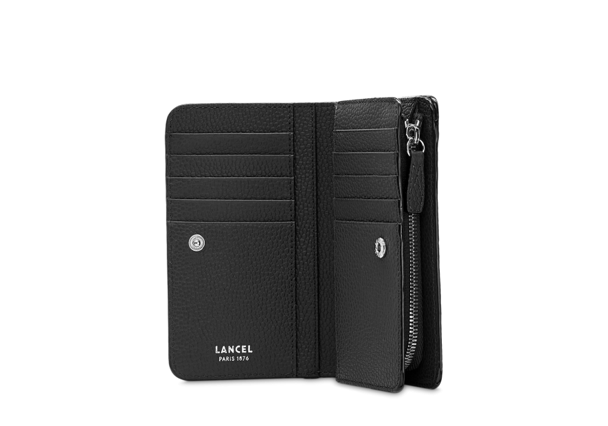 Lancel A11123 - CUIR DE VACHETTE - NOIR Ninon de Lancel - Portefeuille compact
