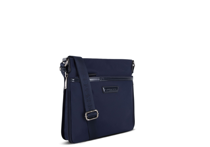 Lancaster 514-59 - POLYAMIDE - BLEU FONCÉ Basic Verni - Sac Besace