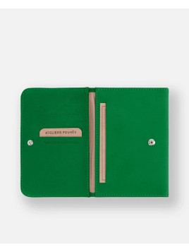 Les Ateliers Foures B46 - CUIR DE VACHETTE - FOUGÈRE fourès-baroudeuse-porte papiers porte cartes