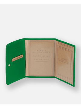 Les Ateliers Foures B46 - CUIR DE VACHETTE - FOUGÈRE fourès-baroudeuse-porte papiers porte cartes