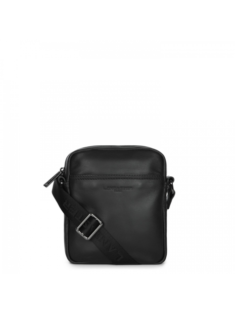 Lancaster 320-24 - CUIR DE VACHETTE - NOIR sac homme medium soft vintage sacoche-homme