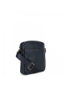 Lancaster 320-24 - CUIR DE VACHETTE - BLEU sac homme medium soft vintage sacoche-homme