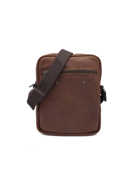 Les Ateliers Foures 9008 - CUIR DE VACHETTE - COGNAC sac homme zéphyr baroudeur les ateliers fourès sacoche-homme