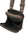 Les Ateliers Foures 9327 - CUIR DE VACHETTE - COGNAC sac homme style holster double zip baroudeur sacoche-homme